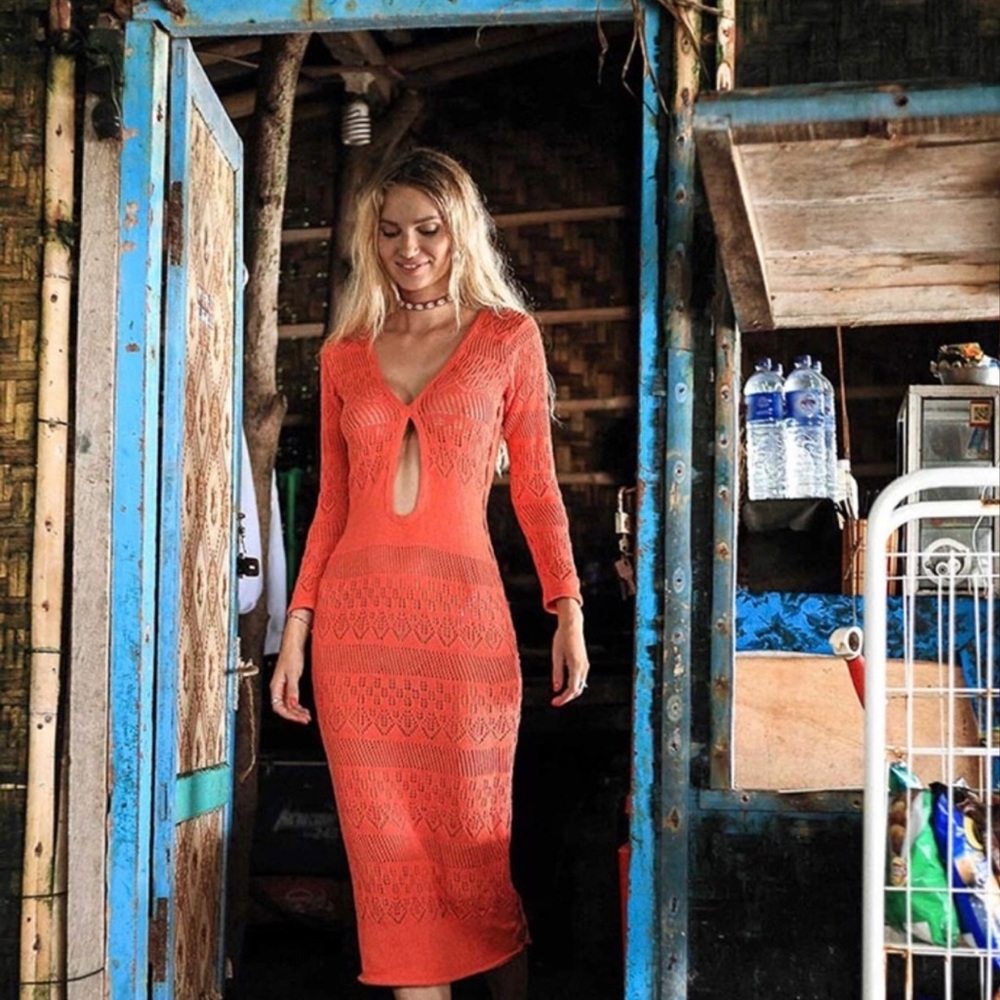 🍑🍑🍑 Boho knit Beach dress